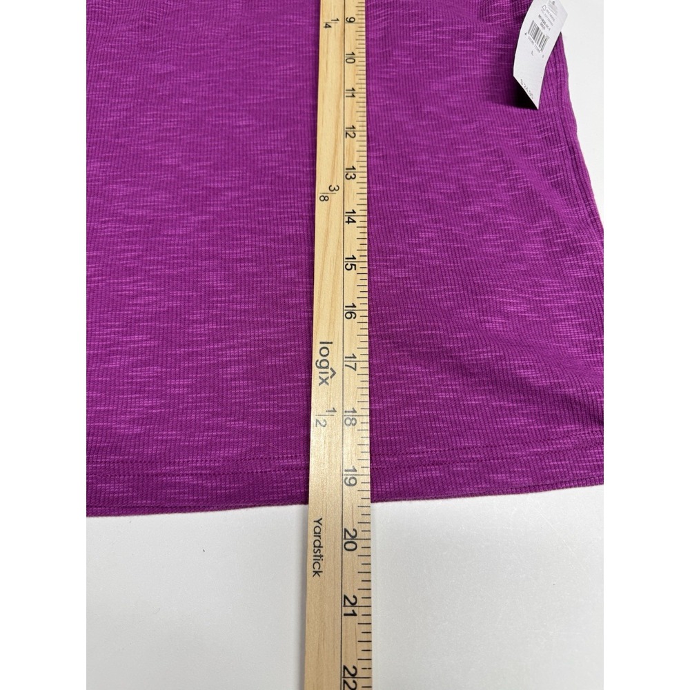 Gap  Tie Neck Open Back Halter Tank Top Burnout Ribbed T Shirt Large Purple - Picture 5 of 9